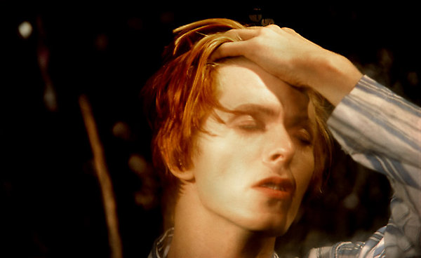 David Bowie on the set of The Man Who Fell To Earth in 1975, photographed by Geoff MacCormack