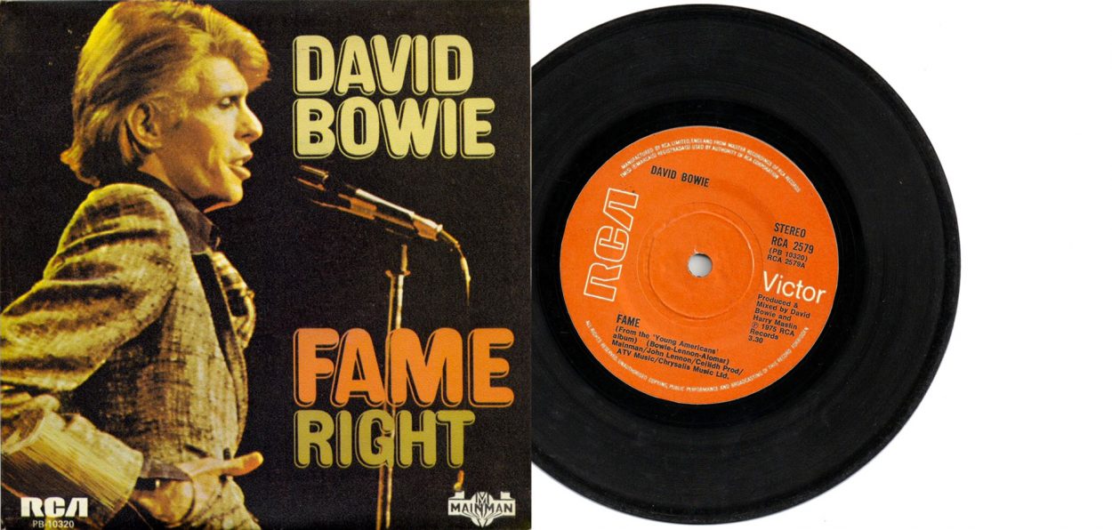 Fame by David Bowie - 1975 single front cover