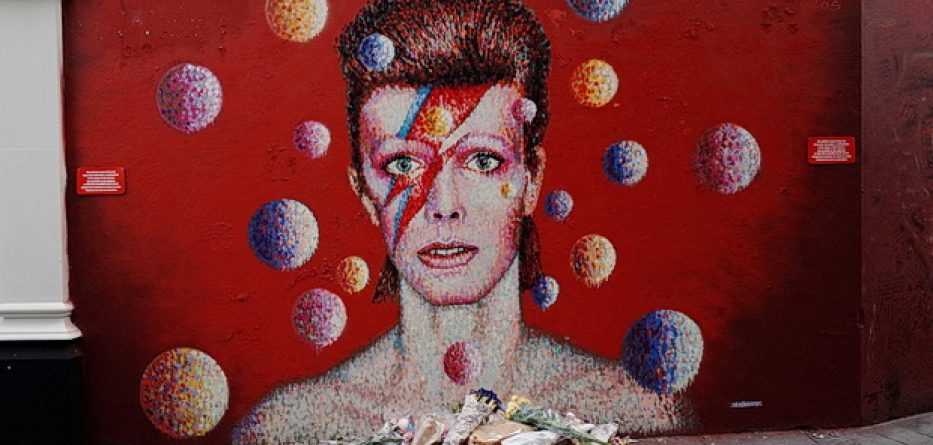 David Bowie mural in Brixton re-painted