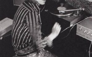 David Bowie listening to vinyl