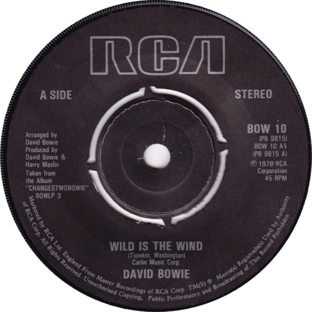 Wild Is The Wind by David Bowie, 1981 single A side label