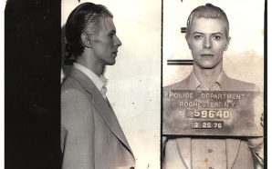TV news footage of David Bowie’s 1976 arrest in Rochester,…